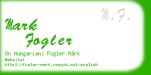mark fogler business card
